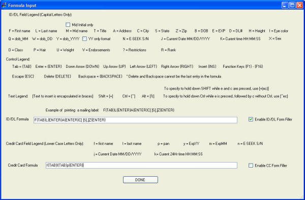 IDWedge Configuration